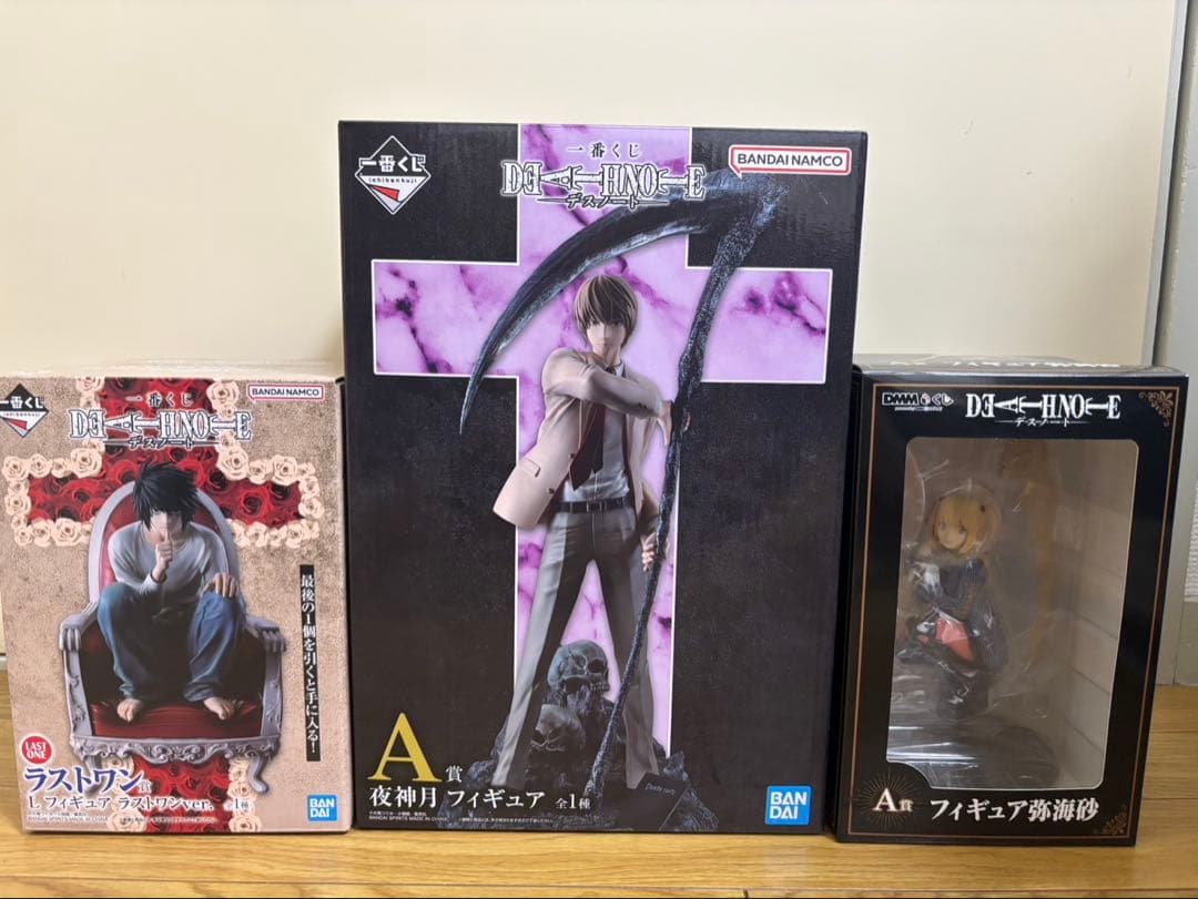 デスノート フィギュア 夜神月 L 弥 海砂 ミサミサ 一番くじ DMMくじ