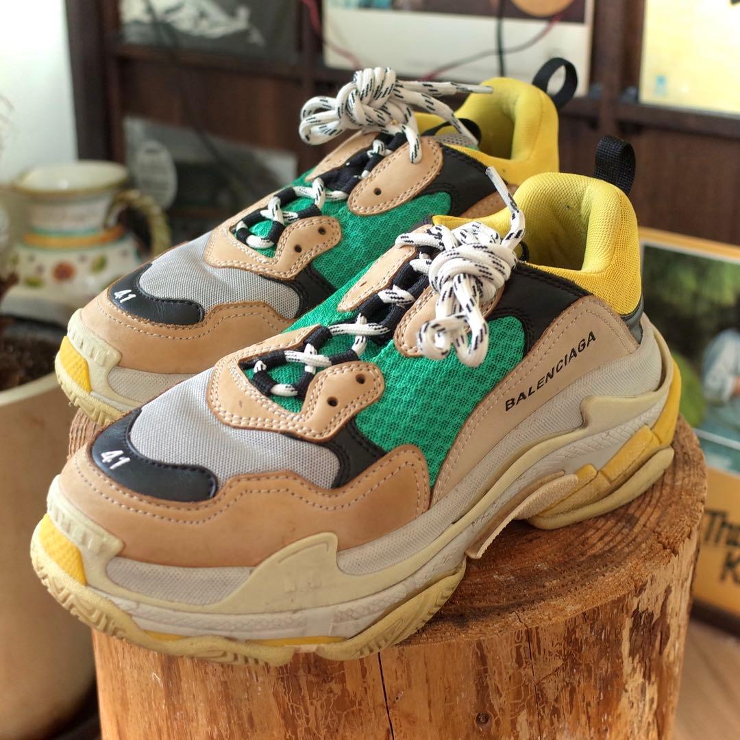 最終値下げ⭐️27cm】BALENCIAGA Triple S 黄×緑 - メルカリ