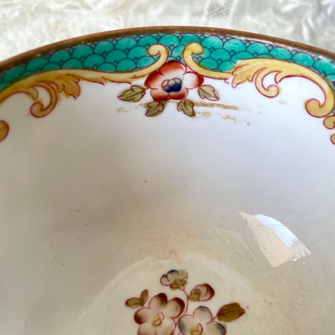 【レア】サルグミンヌミントン　ショコラカップ　緑　C&S フランスアンティーク