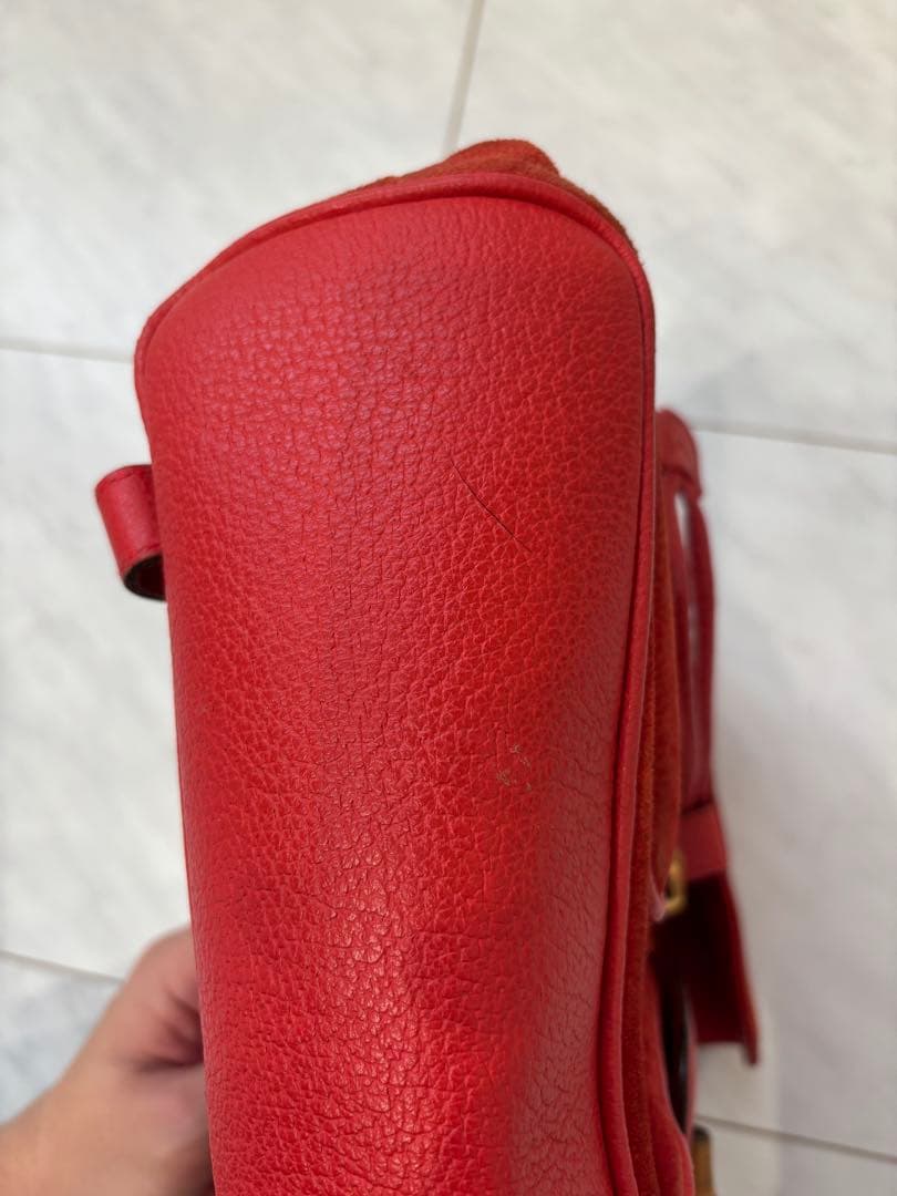 GUCCI レッド スエード バックパック