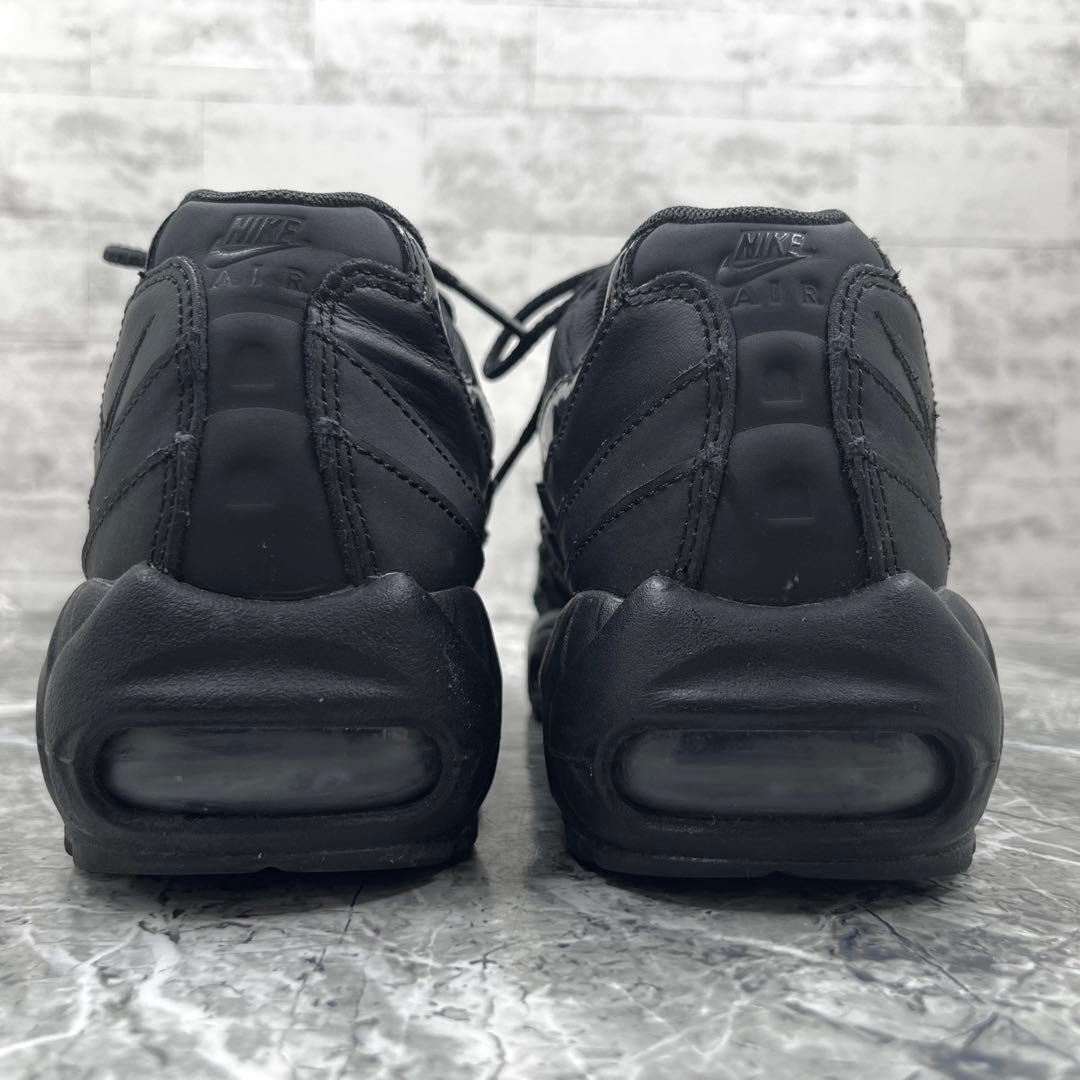 【美品】 ナイキ エアマックス95 トリプルブラック 24.5cm スニーカー