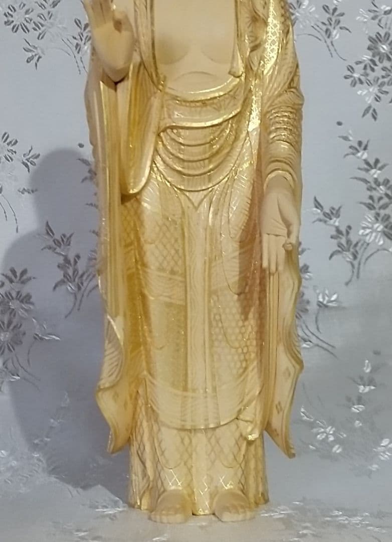 阿弥陀如来立像 5寸 像のみ #547 木彫 仏像