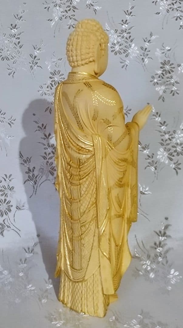 阿弥陀如来立像 5寸 像のみ #547 木彫 仏像