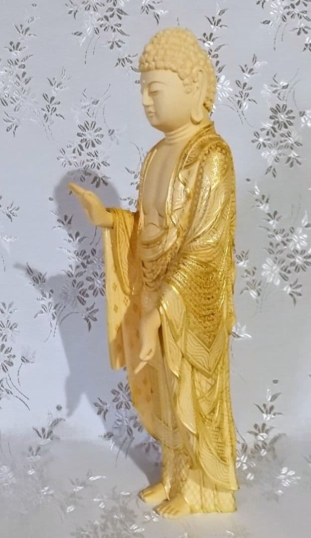 阿弥陀如来立像 5寸 像のみ #547 木彫 仏像