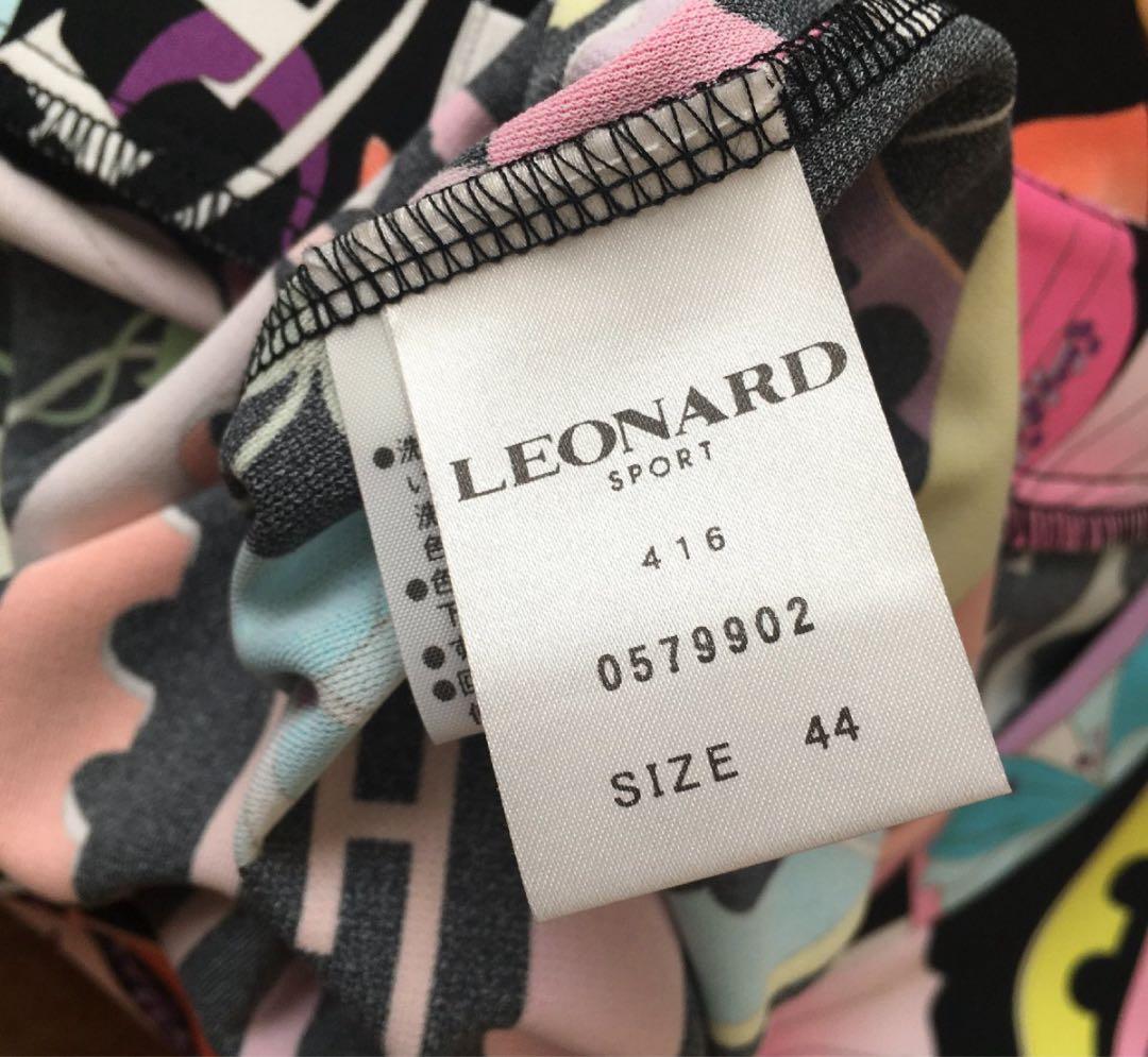 極美品 LEONARD レオナール カンカン素材　ワンピース