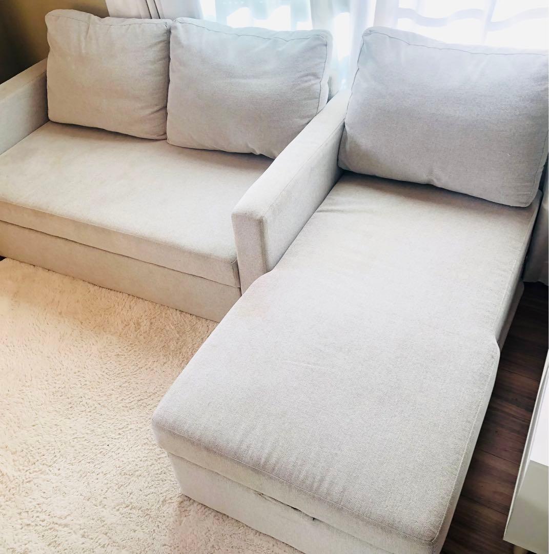 しん　直接可 ニトリ カウチソファベッド　ノアーク2 グレー