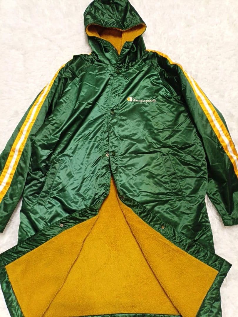 90s Champion ベンチコートグリーン L