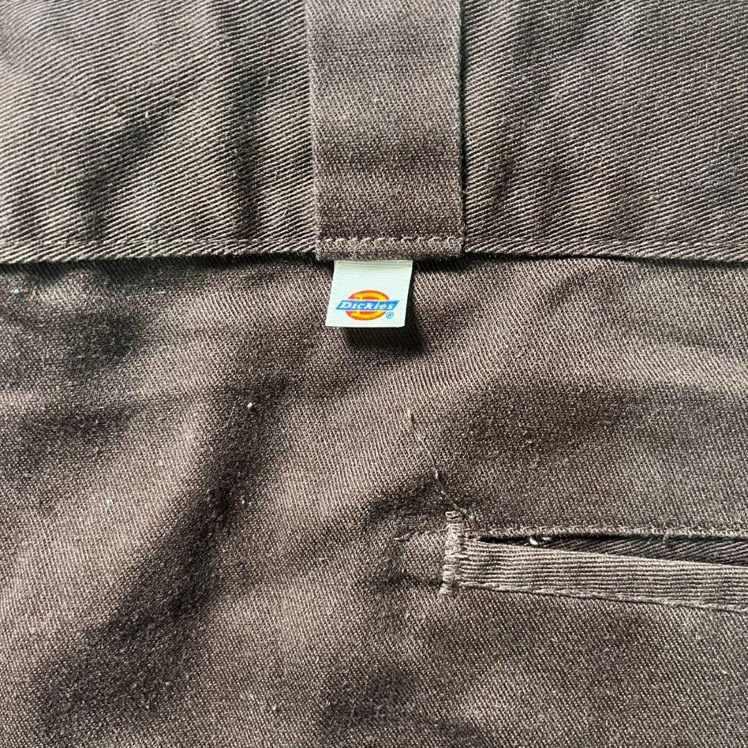 80s USA製 チビタグ Dickies ワークパンツ 874ブラウン W44