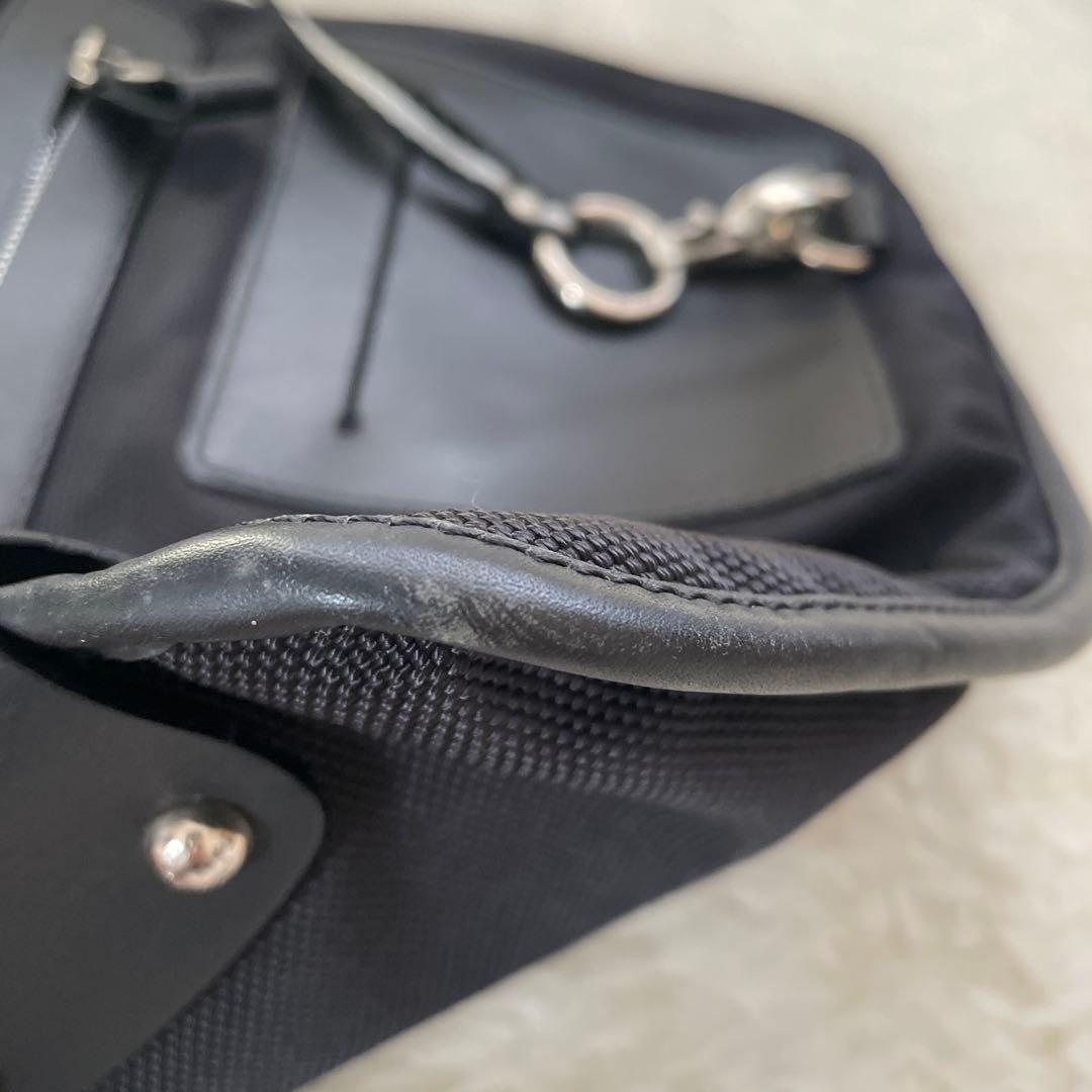 BALLY バリー ショルダーバッグ サコッシュ キャンバス×レザー ブラック