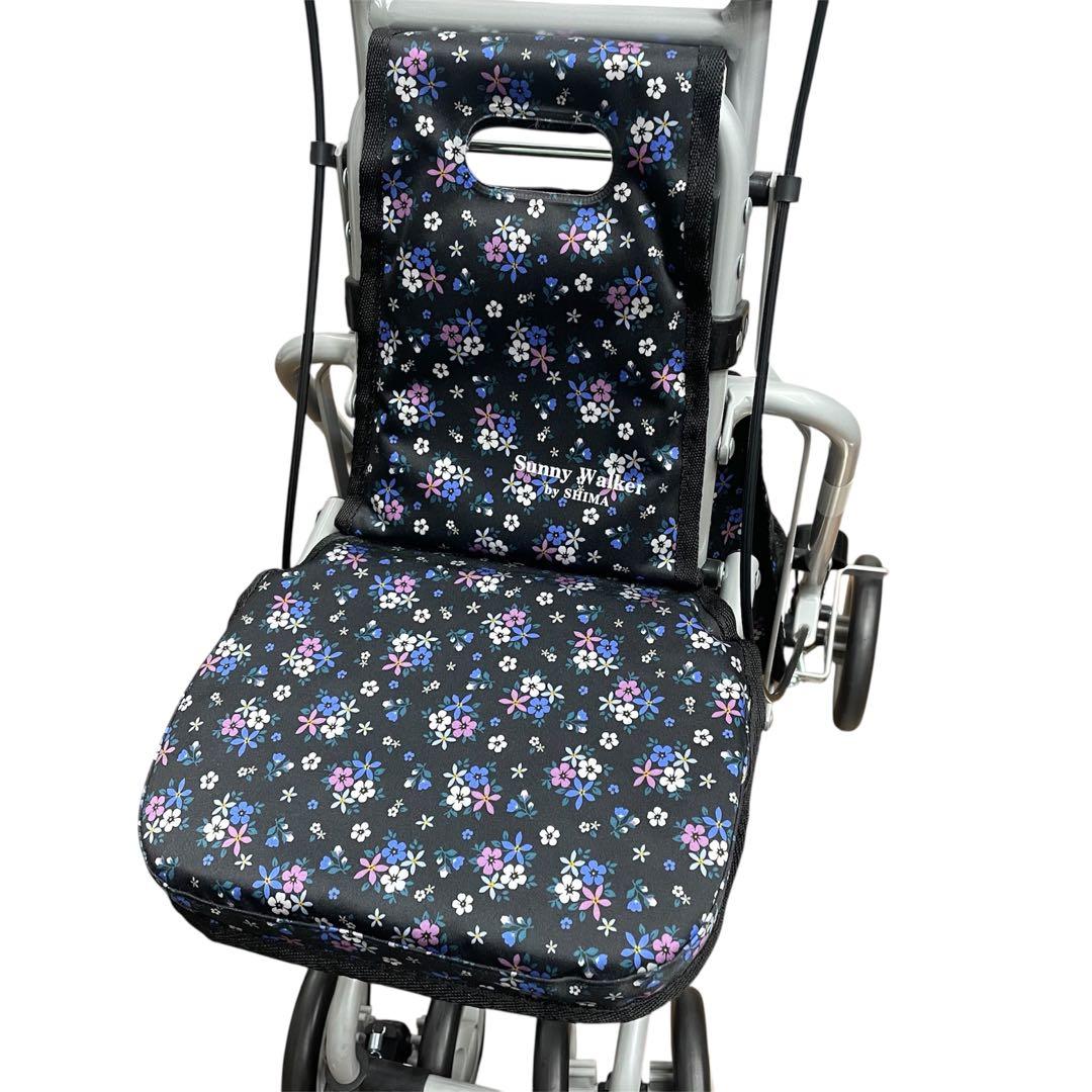匿名発送‼️島製作所 サニーウォーカー シルバーカー 歩行器 手押し車 花柄✿