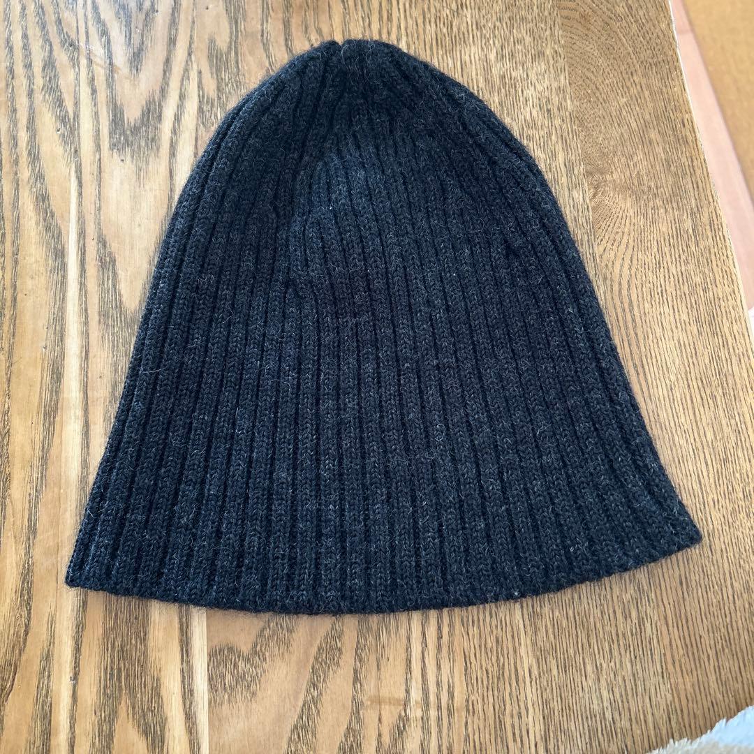 プラダスポーツ　ニット帽　ダークグレー