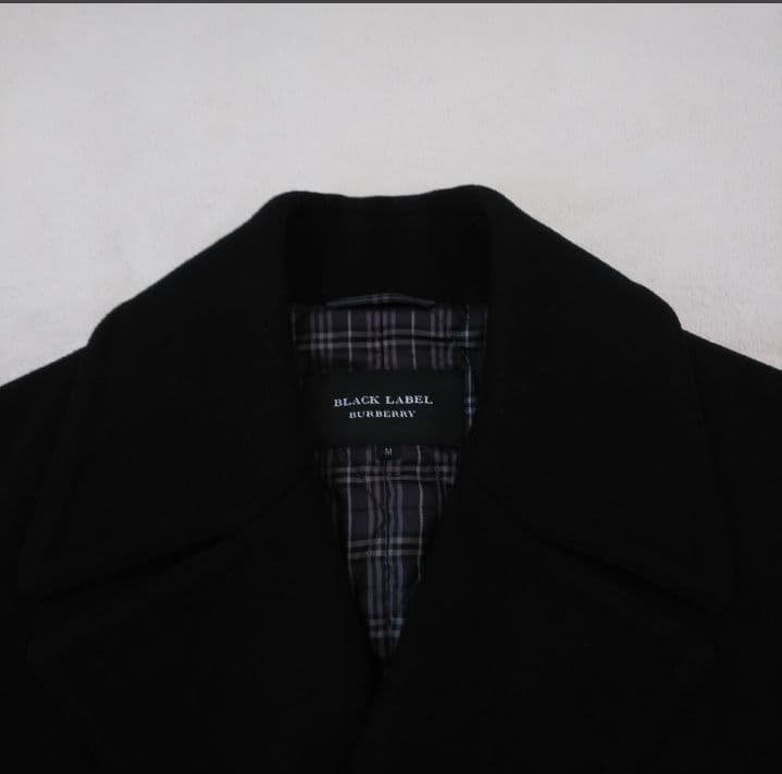 極美品 M】バーバリーブラックレーベル 幻の 最高級 Pコート 中綿入り