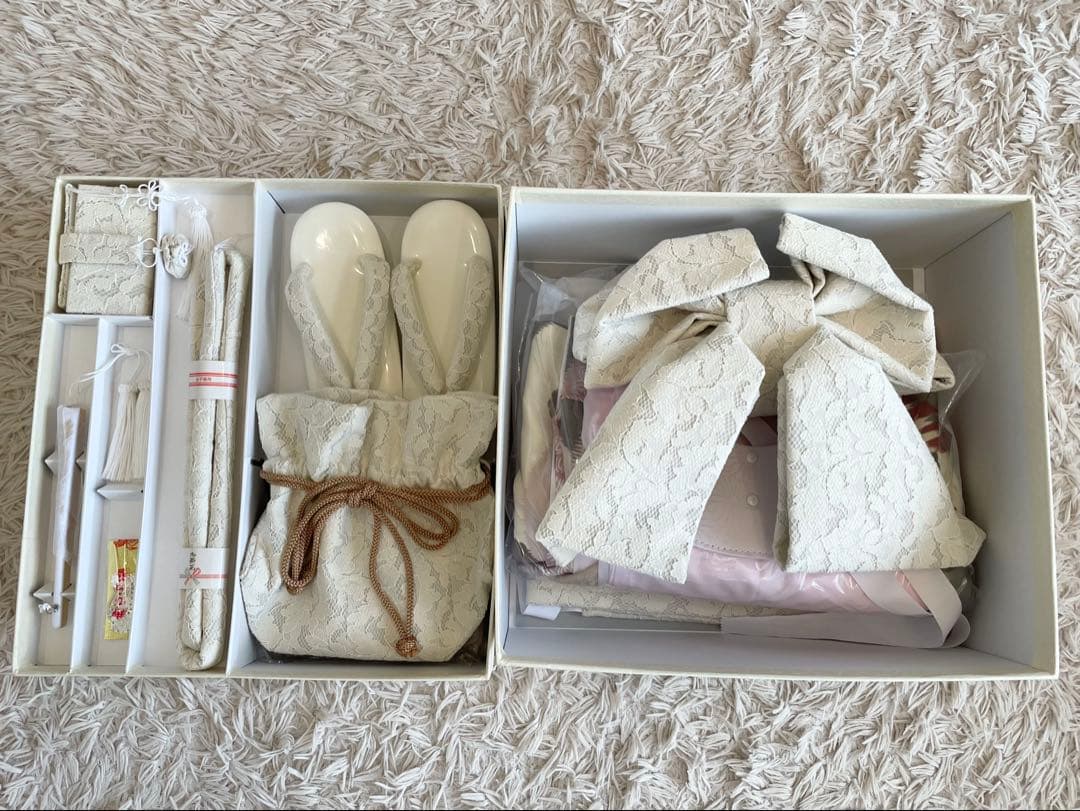 ひよこ商店 utatane 七五三 着物 7歳 ニュアンスカラー着物フルセット