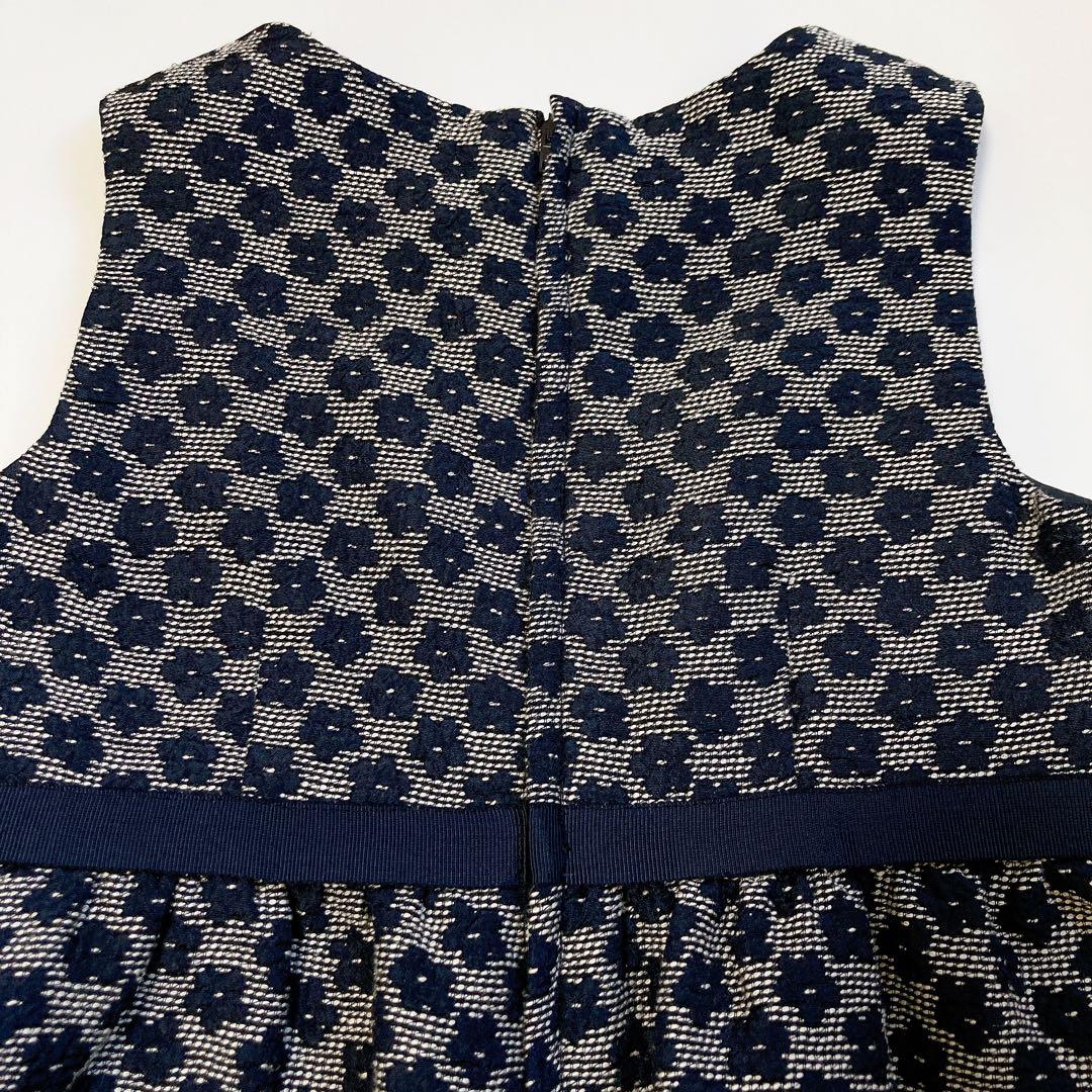 130size ネイビー×花柄 セレモニー 入学 卒園 発表会 フォーマル