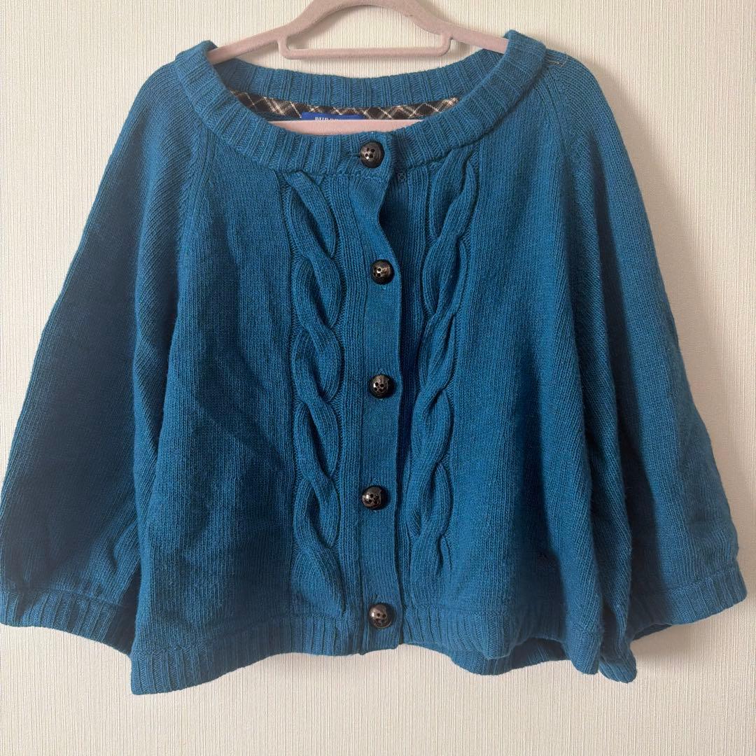 バーバリーブルーレーベル ケーブルニット カーディガン 38 - メルカリ