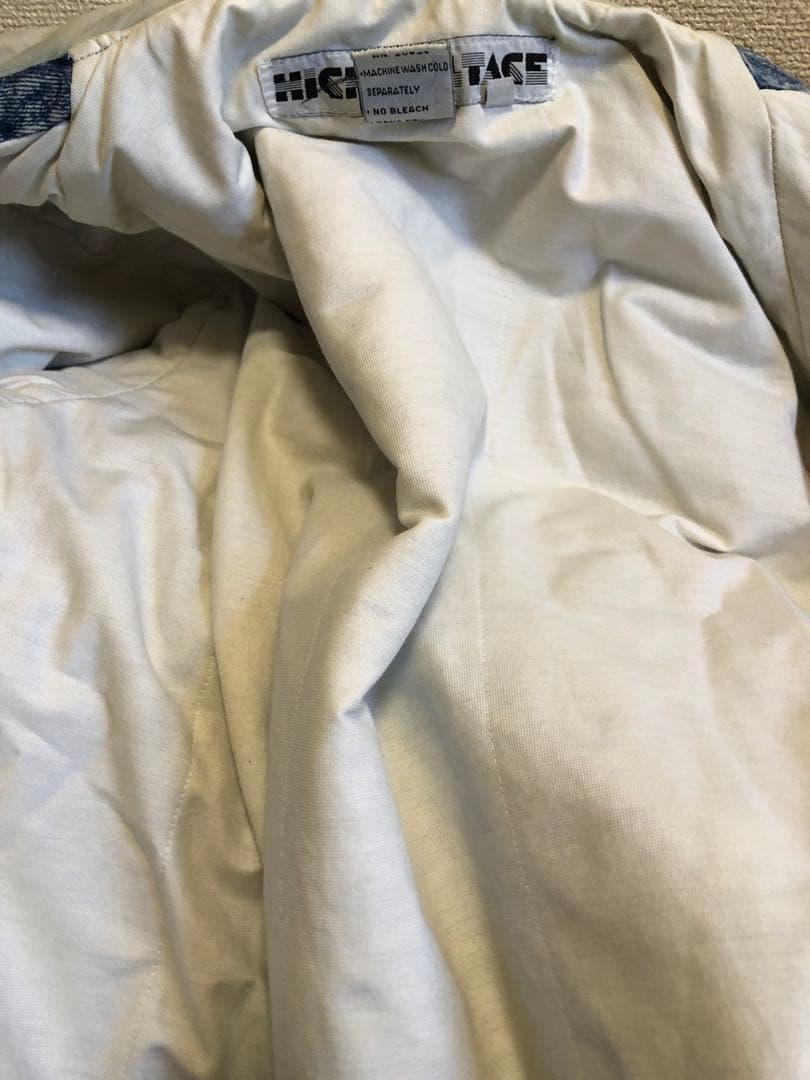 USA購入古着 vintage デニムジャケット 切り返し ホワイト レザー