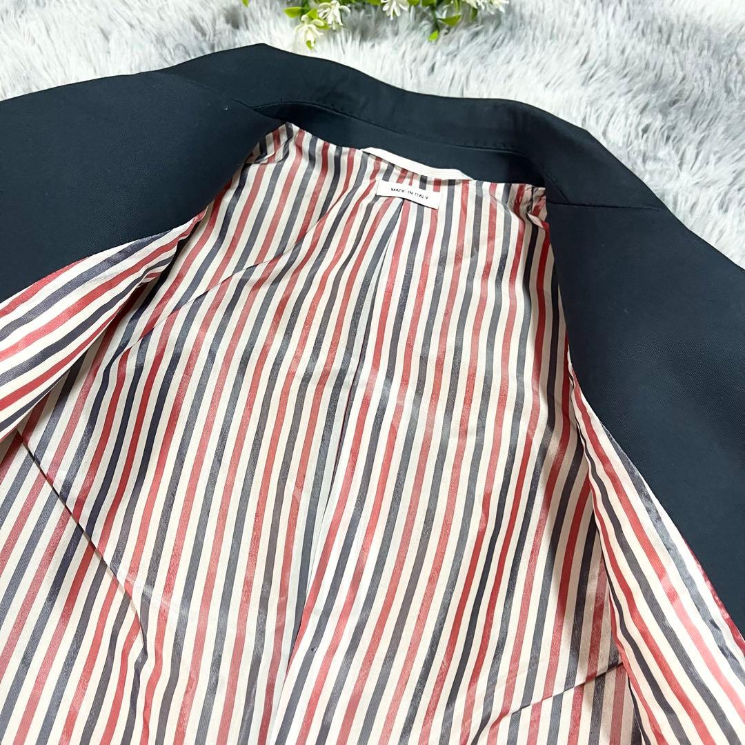 極美品　トムブラウン　バルカラーコート　ネイビー　金ボタン　タグ付き