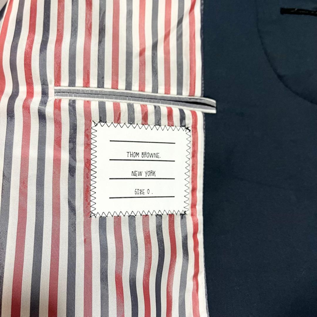 極美品　トムブラウン　バルカラーコート　ネイビー　金ボタン　タグ付き