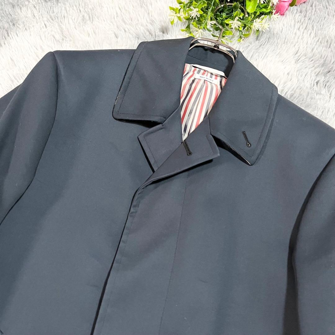 極美品　トムブラウン　バルカラーコート　ネイビー　金ボタン　タグ付き