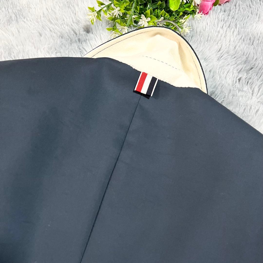 極美品　トムブラウン　バルカラーコート　ネイビー　金ボタン　タグ付き