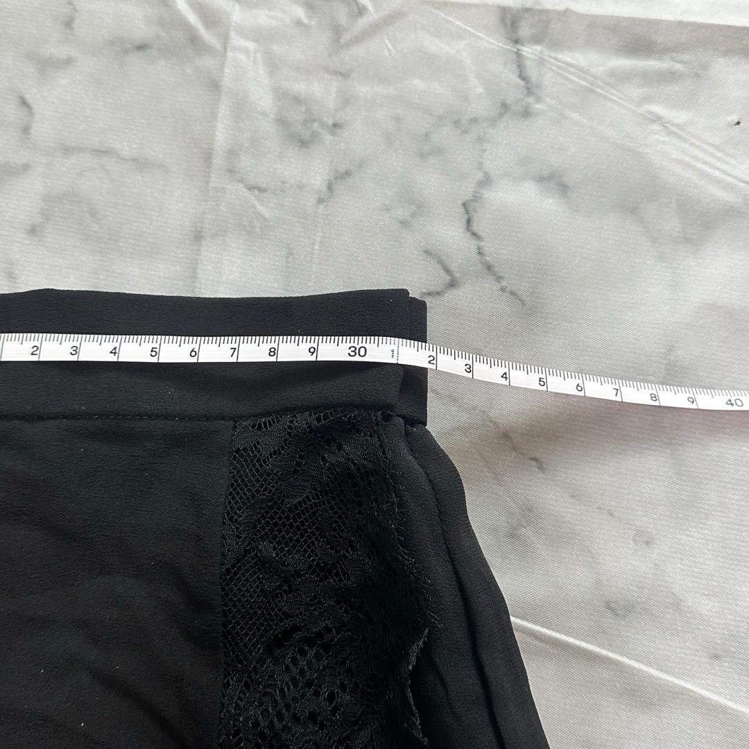 YSLrive gauche 絹100% レース ロングスカート 36 フランス