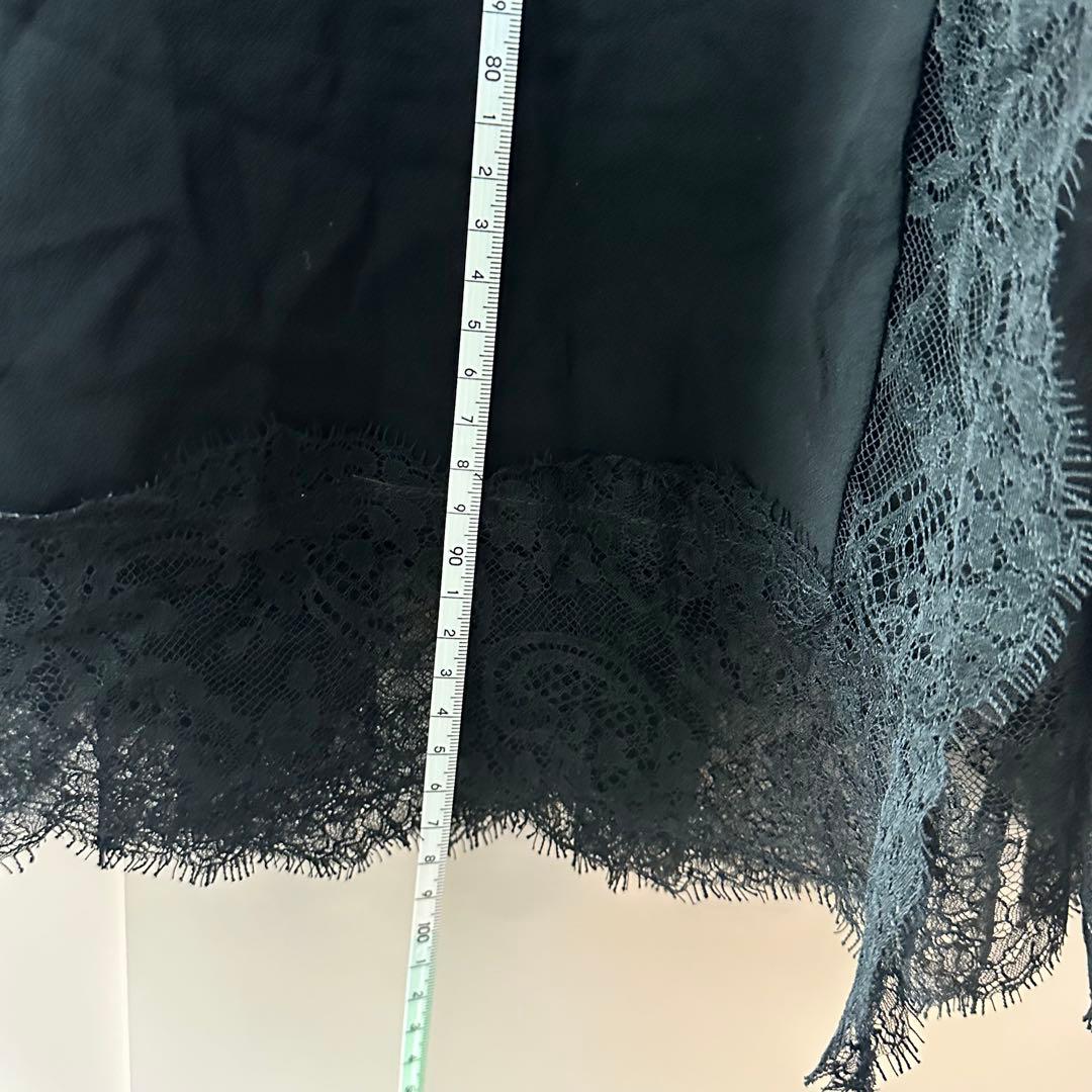 YSLrive gauche 絹100% レース ロングスカート 36 フランス