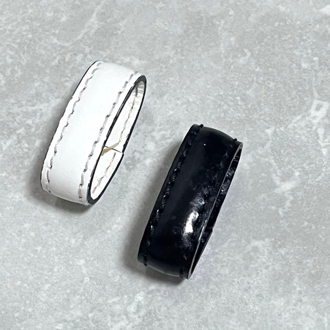 GUCCI 2way シルバーバックル ベルト ホワイト/ブラック