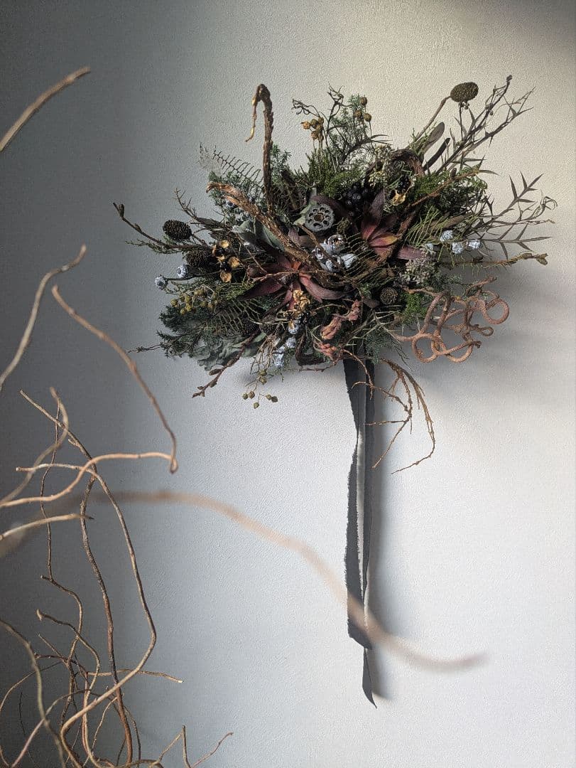 ドライフラワー　オブジェ　クリスマス　正月　インテリア