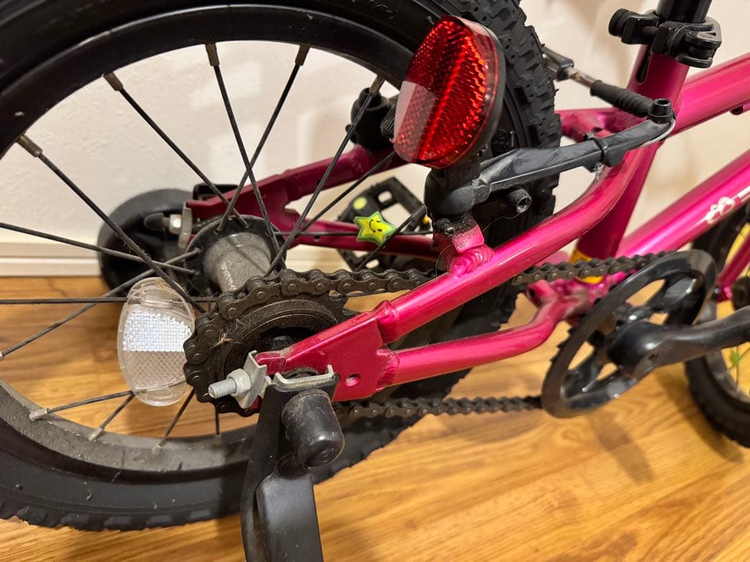 ヨツバサイクル YOTSUBA ZERO 14インチ ピンク 補助輪付き