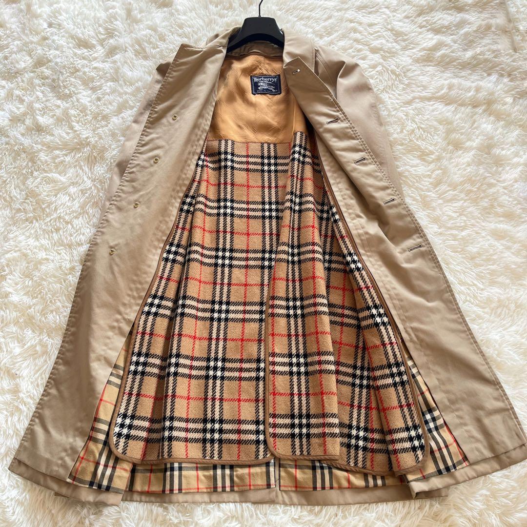 バーバリー 英国製 ハロッズコラボ ステンカラーコート ライナー付き