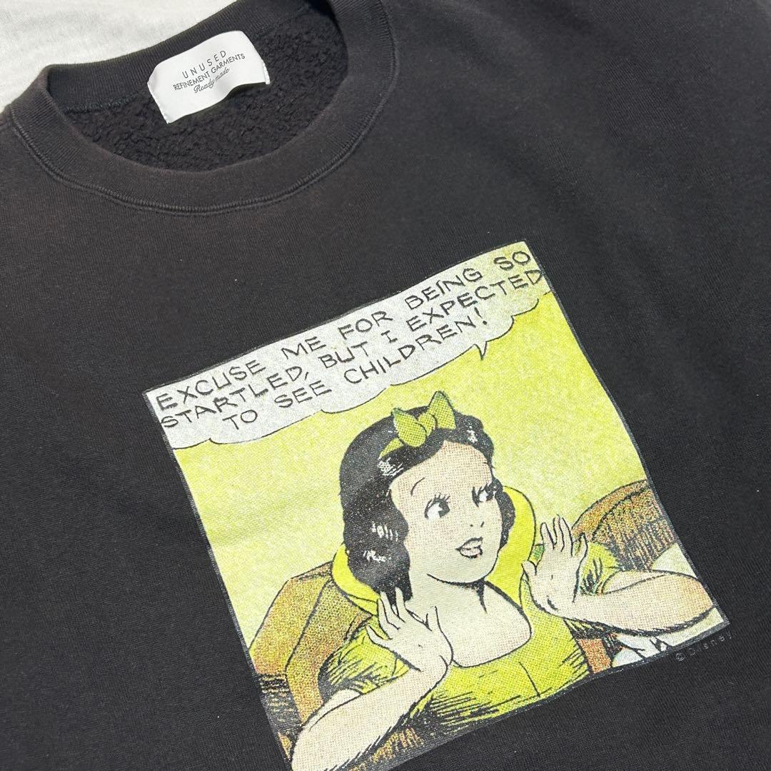 UNUSED by 白雪姫　ディズニー ブラック スウェット アンユーズド 3