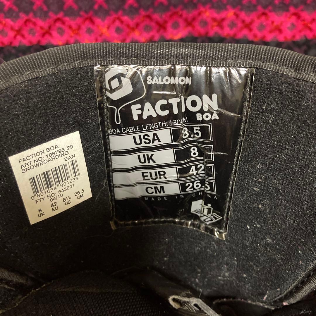Salomon Faction Boa スノーボードブーツ 26.5cm