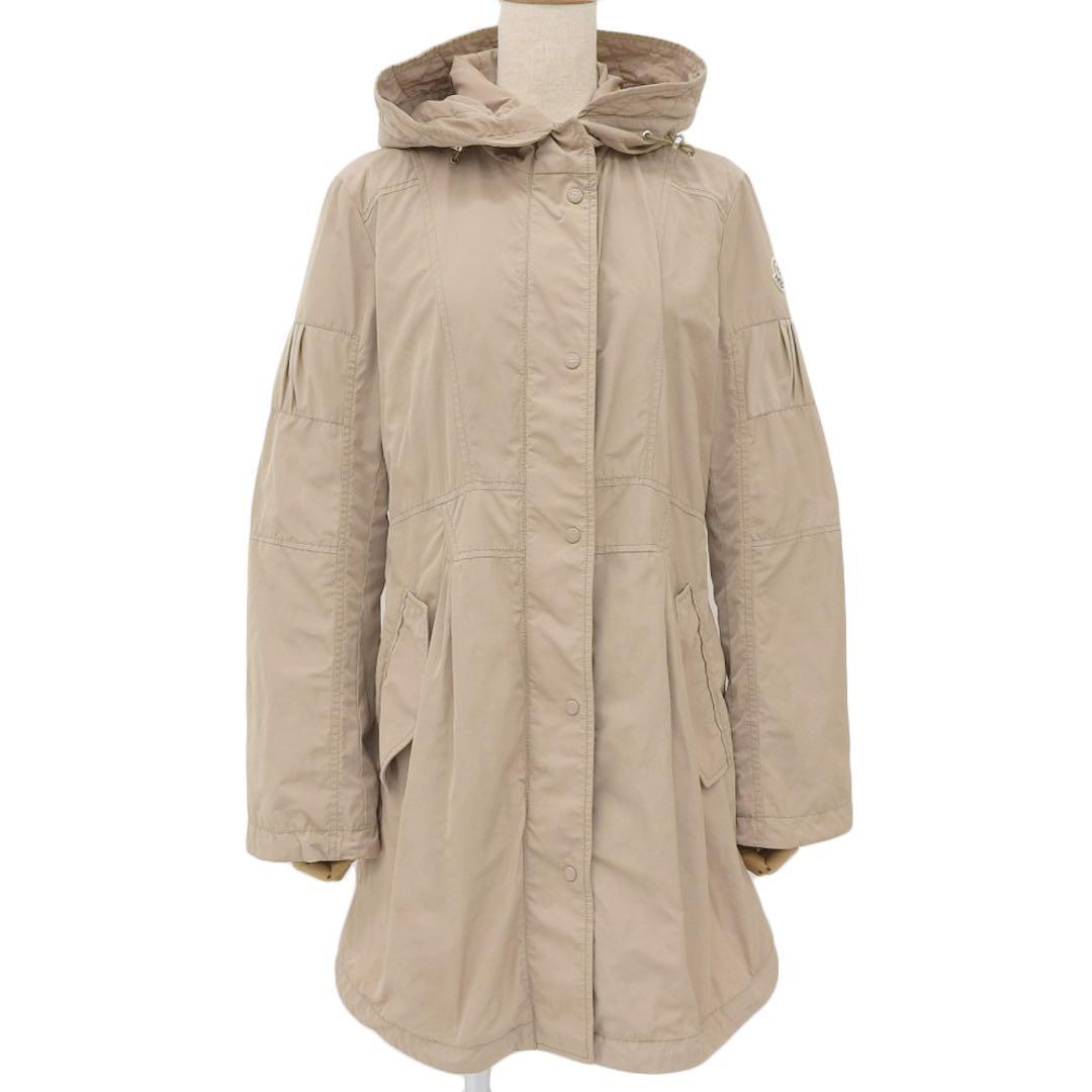 モンクレール TARAWA フーディ ロングコート ベージュ サイズ0
