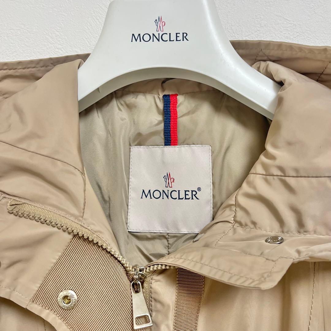 モンクレール TARAWA フーディ ロングコート ベージュ サイズ0