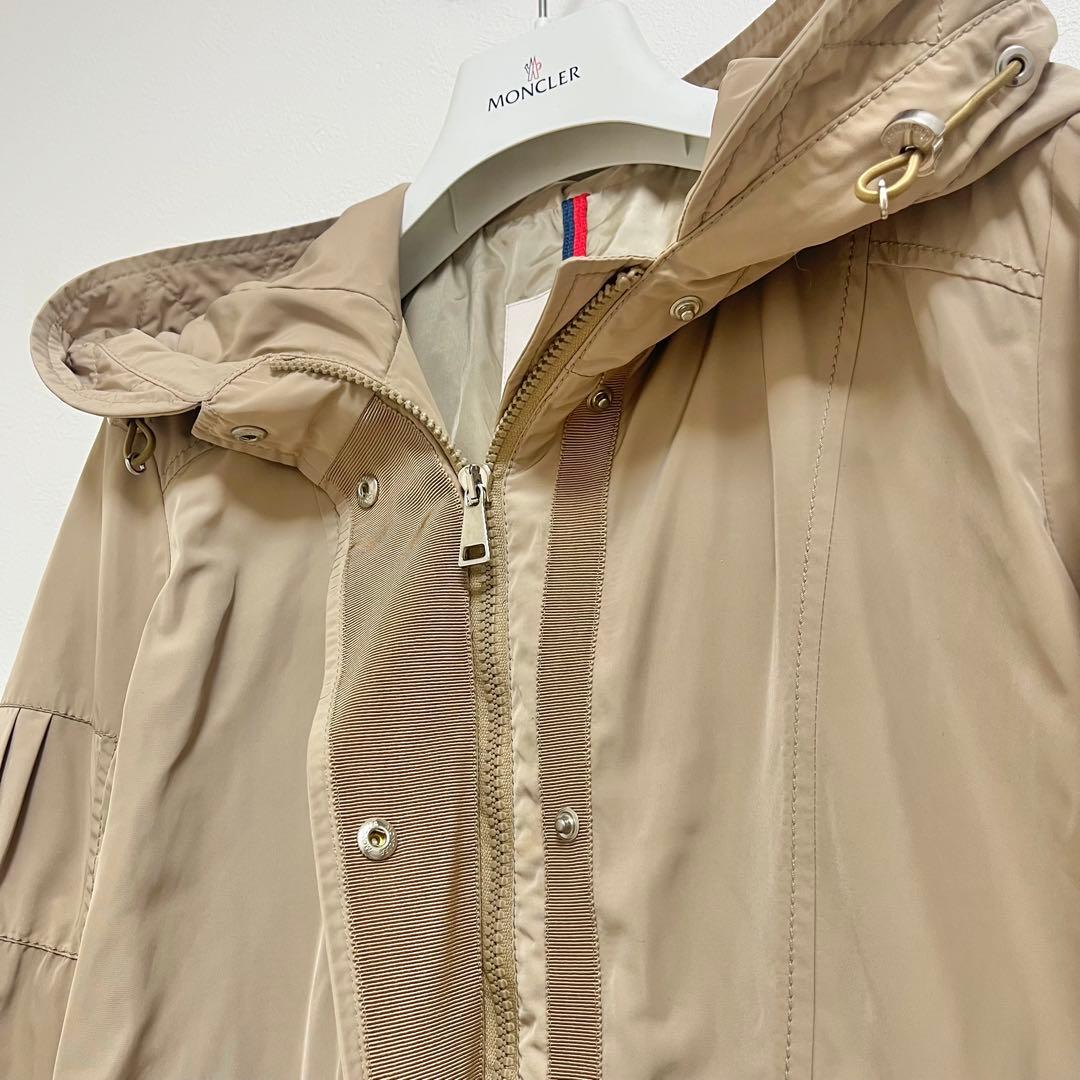 モンクレール TARAWA フーディ ロングコート ベージュ サイズ0