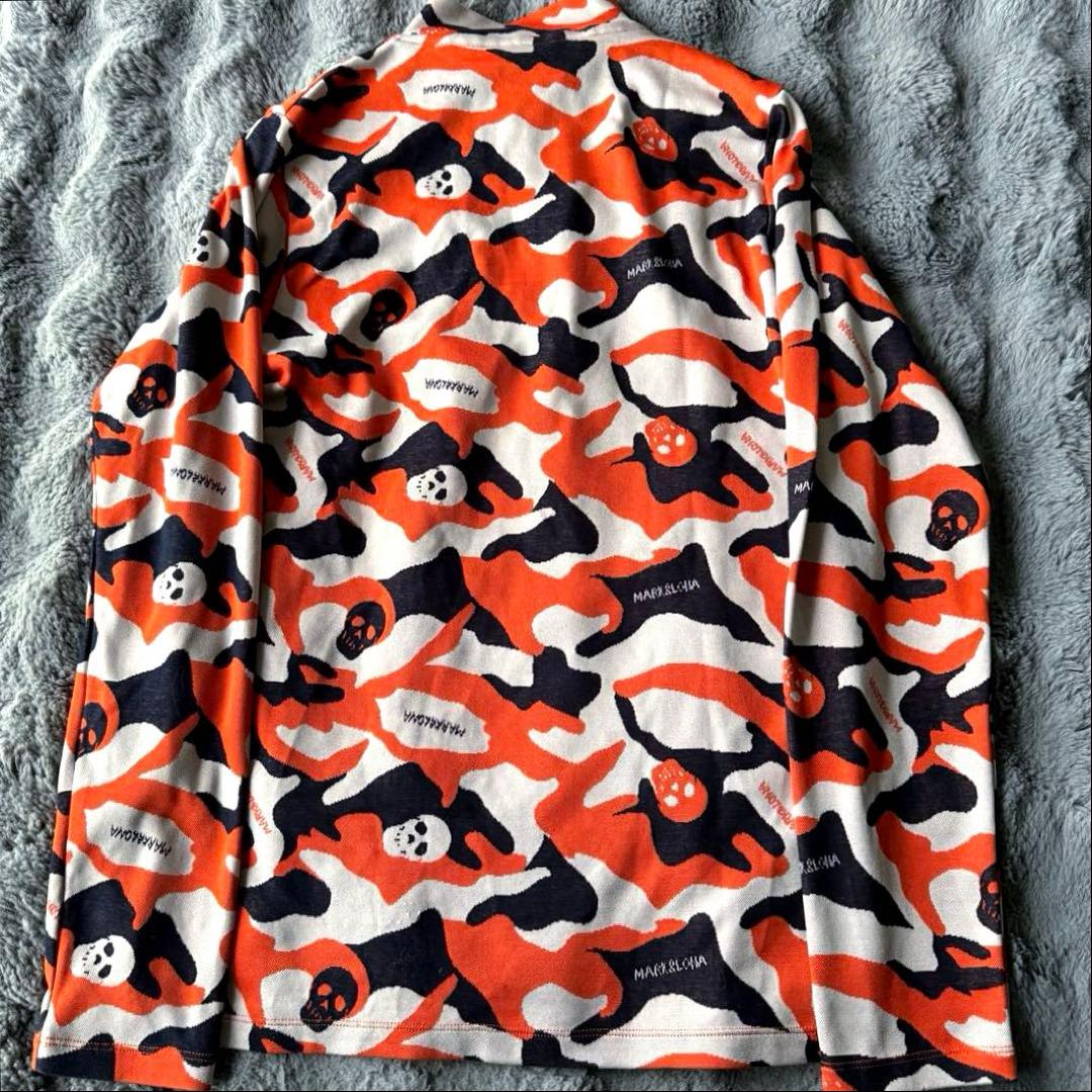 MARK＆LONA 長袖 迷彩柄 ハーフジップシャツ Lサイズ カモフラ ゴルフ