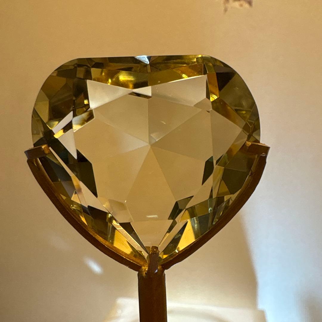 高品質 シトリン♡ハートシェイプブリリアントカット♡No.2572