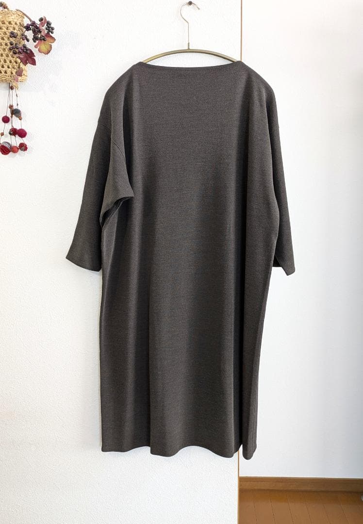 ヨーガンレール☆定番シルクウールスムース☆コクーンラインチュニックOP☆美品です