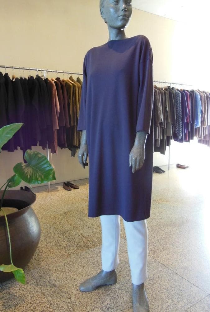 ヨーガンレール☆定番シルクウールスムース☆コクーンラインチュニックOP☆美品です