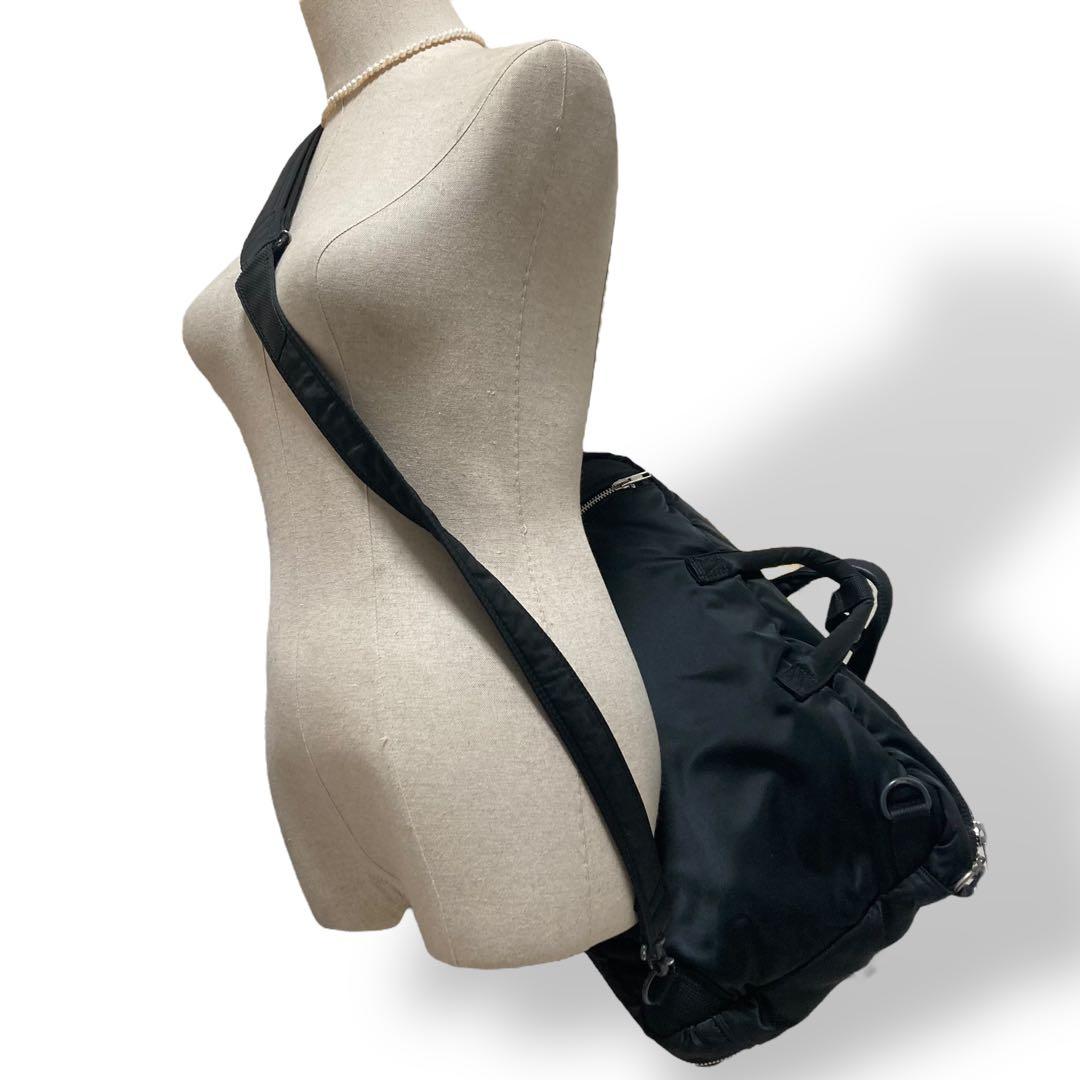 【美品】ポーター　タンカー　2way ビジネスバッグ　ショルダー　ナイロン　黒