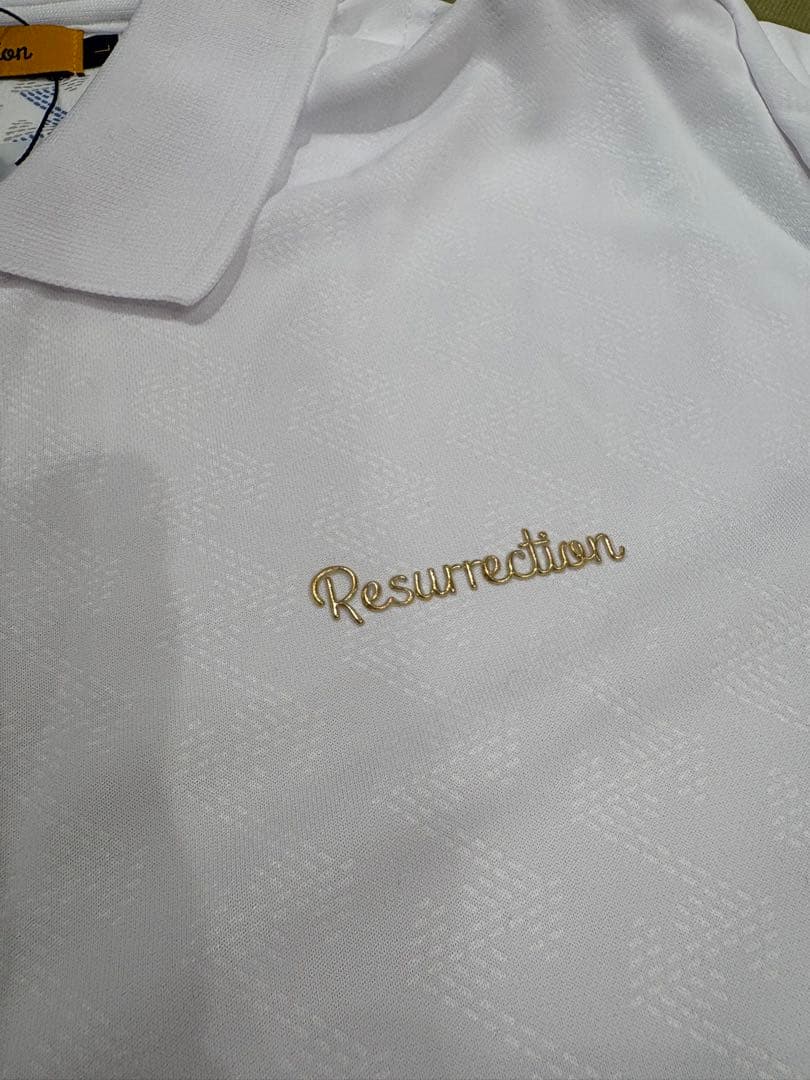 Resurrection ホワイトポロシャツ Lの通販はau PAY マーケット - 輸入