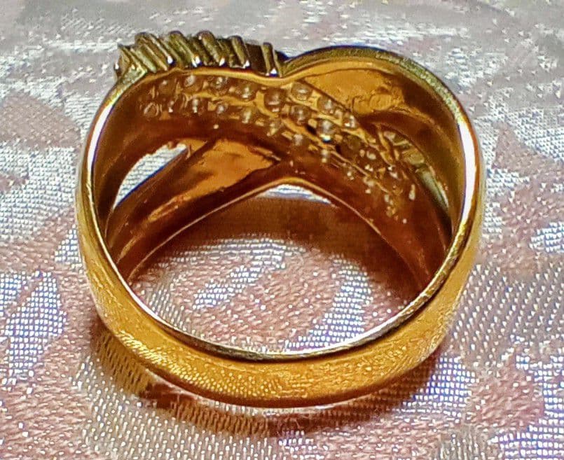 K18 メレダイヤ　イエローゴールドリング　指輪