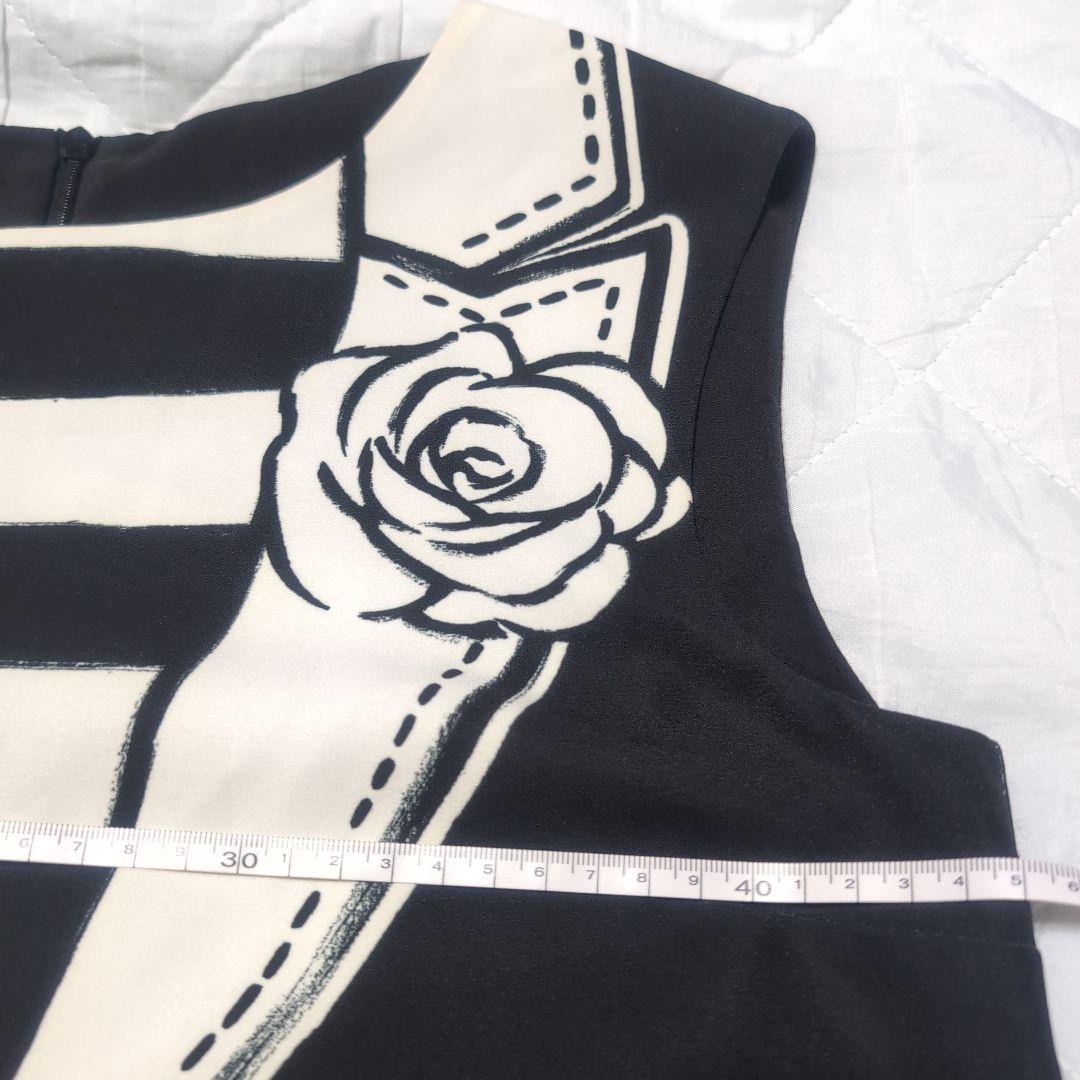 Happy様ブティックMOSCHINO ノースリーブミニワンピース だまし絵〜