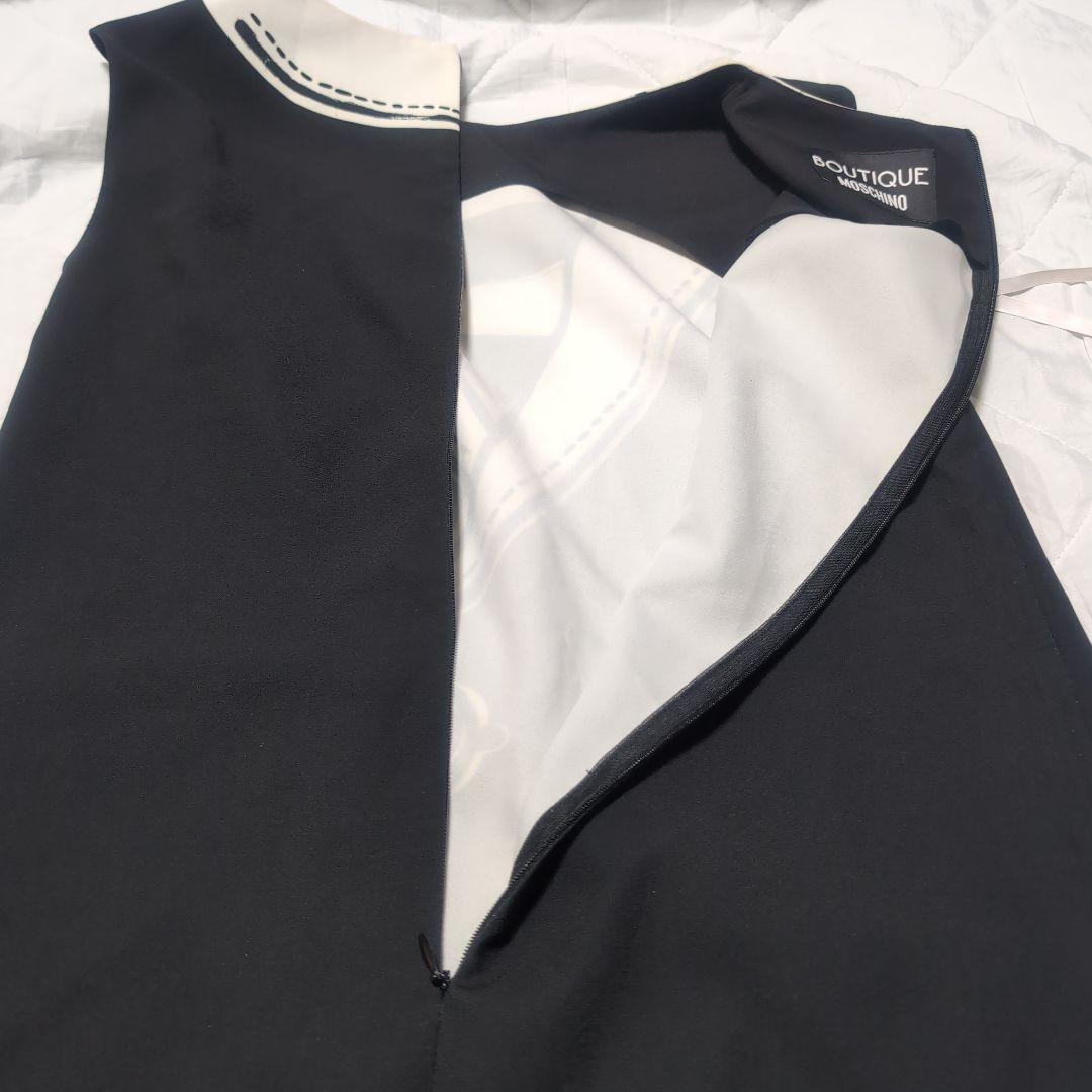 Happy様ブティックMOSCHINO ノースリーブミニワンピース だまし絵〜