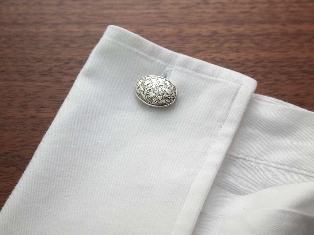 1884年製 アンティーク 純銀製 スターリングシルバー カフリンクス カフス