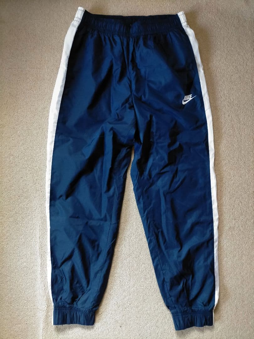 NIKE ウーブン ナイロン 上下 M ネイビー フード ウィンドブレーカー