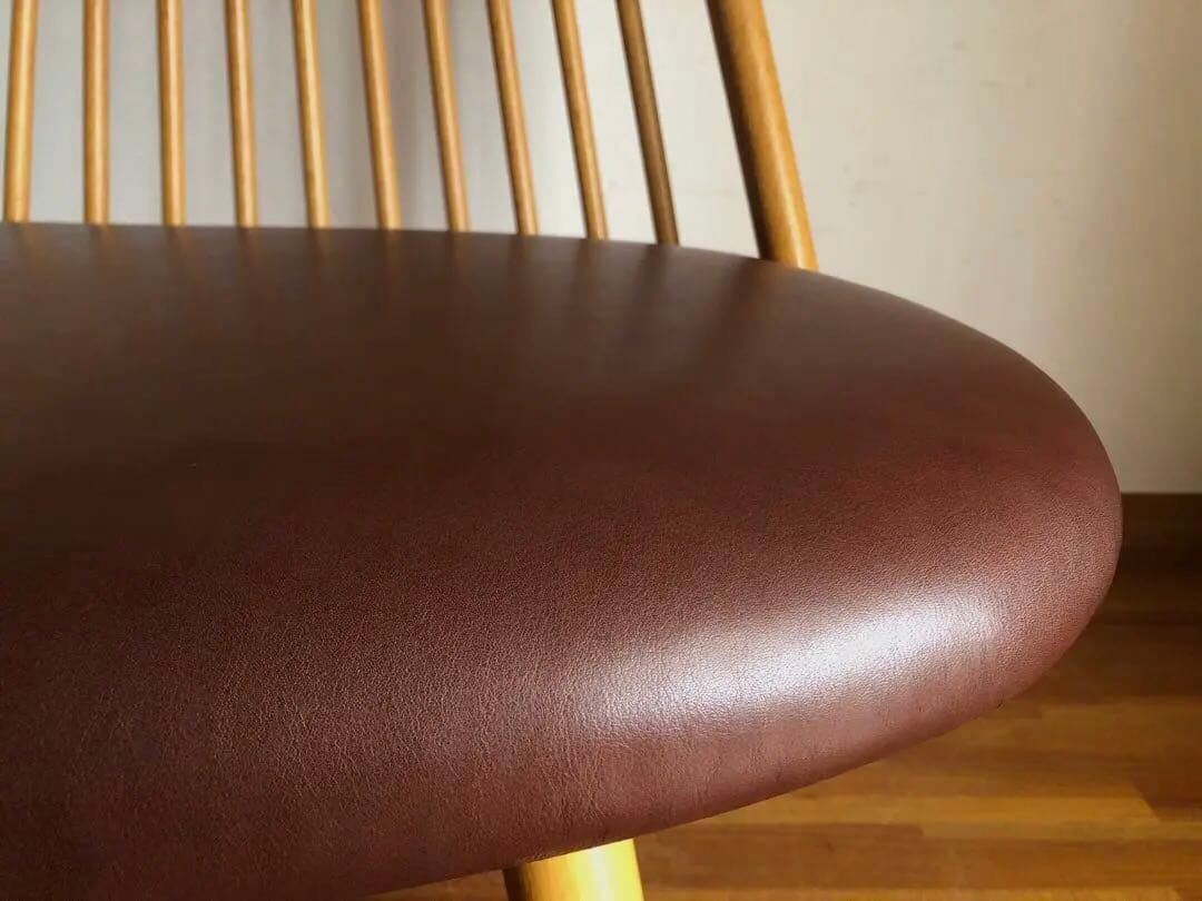天童木工 豊口克平デザイン スポークチェア ナラ材 レザー 本革張り