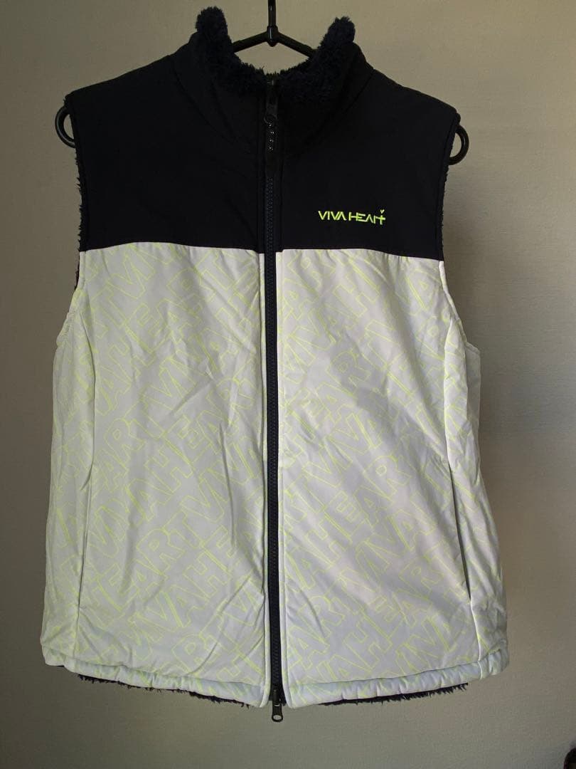 VIVA HEART フリースベスト ネイビー