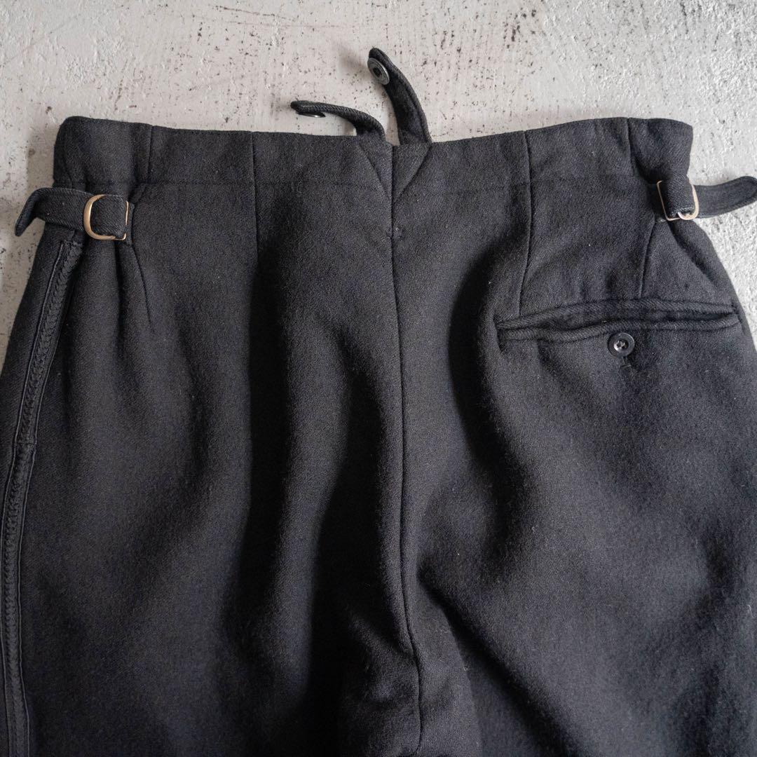 希少 50s 60s vintage ユーロ製 ウール ワイドパンツ サイド刺繍