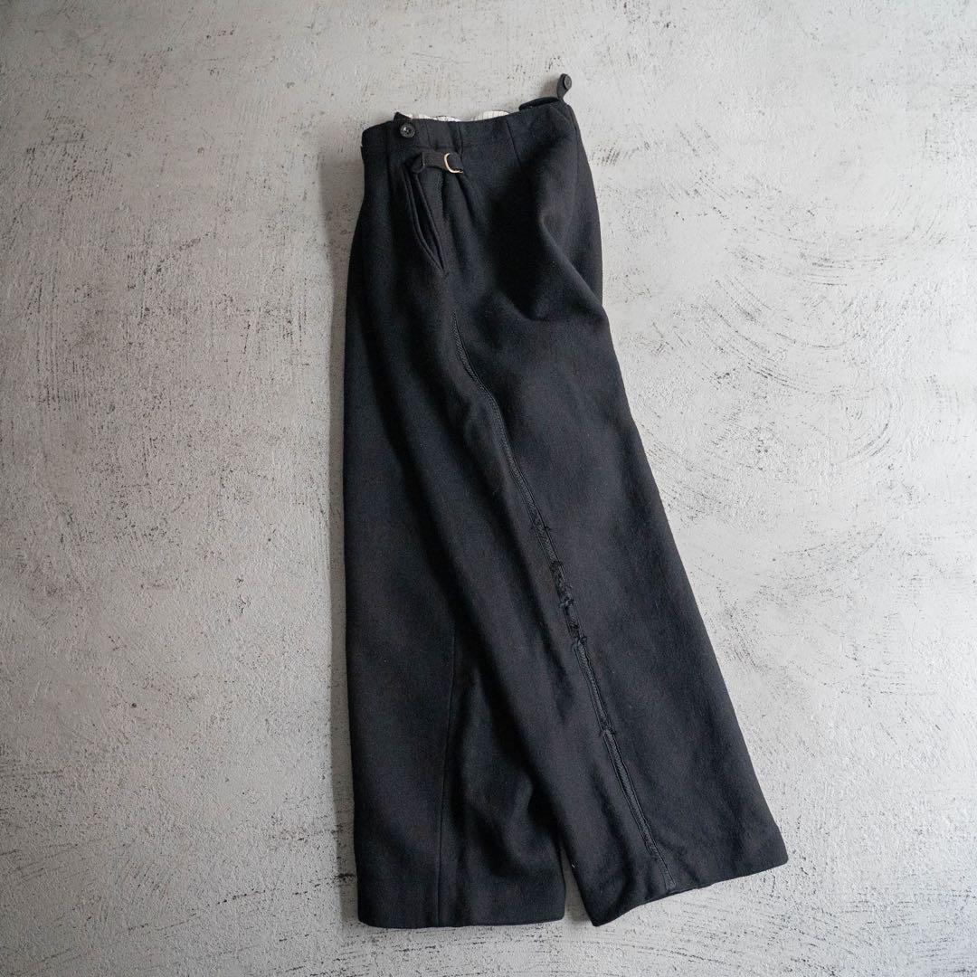 希少 50s 60s vintage ユーロ製 ウール ワイドパンツ サイド刺繍